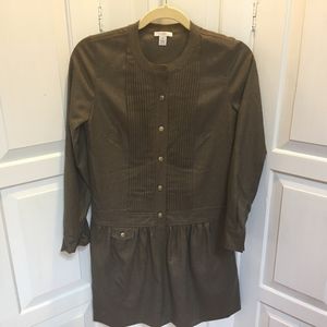 J. Crew Long Sleeve Brown Dress